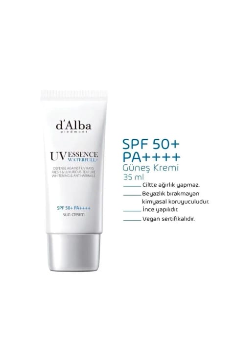 Dalba Waterful Essence Sun Cream 35ml - مرطوب‌کننده و ضدآفتاب با بافت فوق سبک
