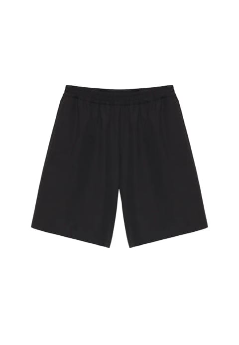 شورت برمودا مشکی کشباف (Pull&Bear)