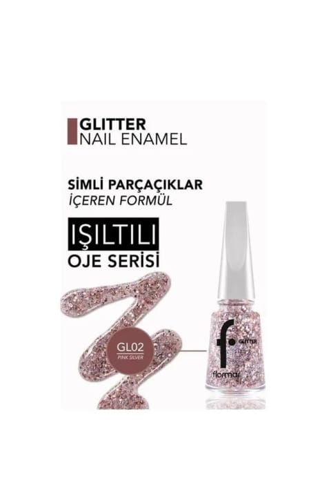 Flormar Glitter Nail Enamel لاک براق GL02