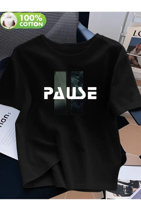 تی‌شرت طراحی چاپ Pause یونیسکس uyguntarz