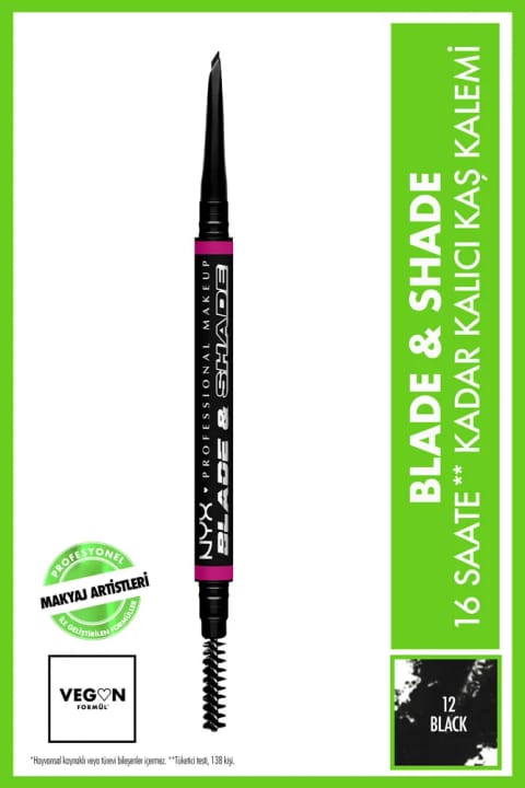 مداد ابرو NYX Professional Makeup Blade N Shade - 12 Black