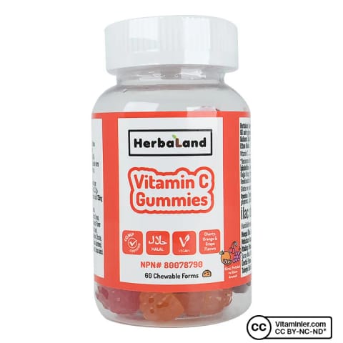 Herbaland Kids Gummies Vitamin C 60 عدد ژله‌ای جویدنی
