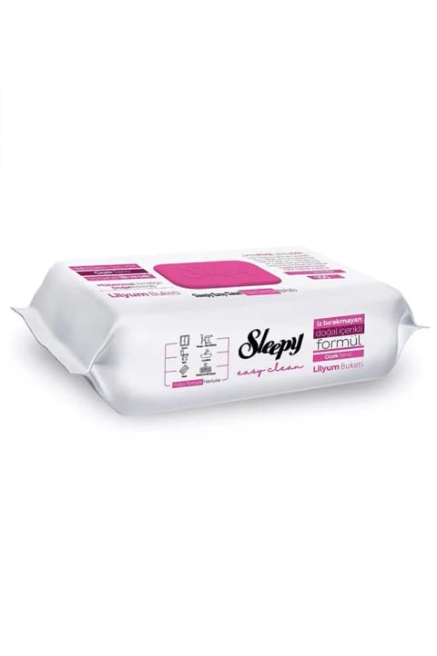 Sleepy دستمال تمیزکننده سطح 100 عددی لیلیوم صورتی