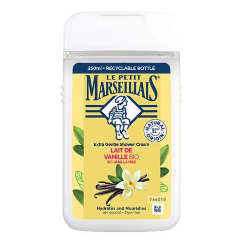 ژل دوش شیر وانیل Le Petit Marseillais 250 میلی‌لیتر