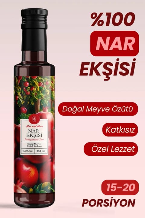 میم اند مور آب انار - 100% طبیعی، بدون افزودنی، بدون شکر افزوده، 250 میلی‌لیتر
