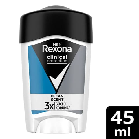 Rexona Men Clinical Protection استیک دئودورانت مردانه Clean Scent 45 میلی‌لیتر