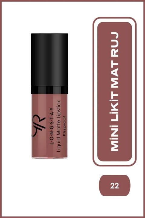 Golden Rose Longstay Liquid Matte Lipstick Mini No: 22 - رژ لب مایع مات بدون پخش