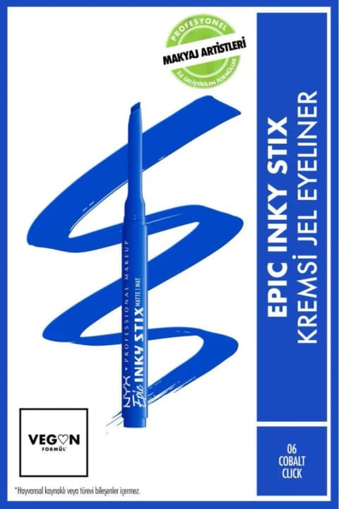 NYX Professional Makeup Epic Inky Stix ریمل ژلی خامه‌ای چشم - 06 Cobalt Click