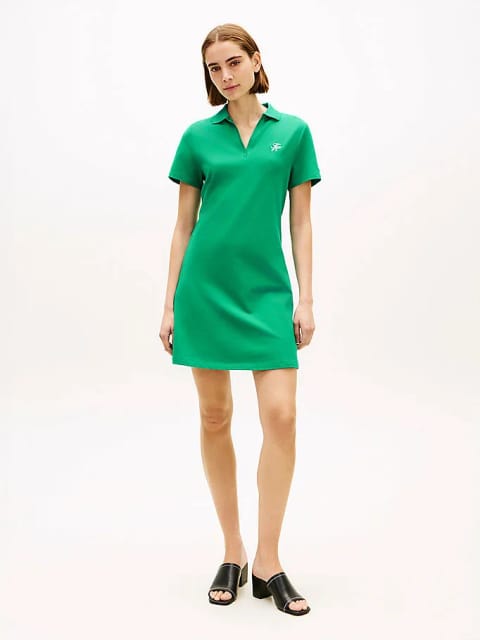 Tommy Hilfiger زنانه پیراهن یقه باز TH