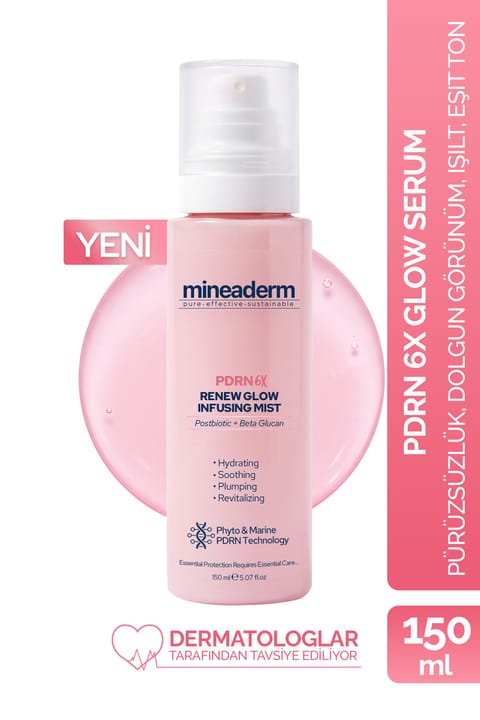 اسپری صورت mineaderm PDRN 6X Renew Glow Infusing Mist حجم 150 میلیلیتر - Vegan PDRN، Be...