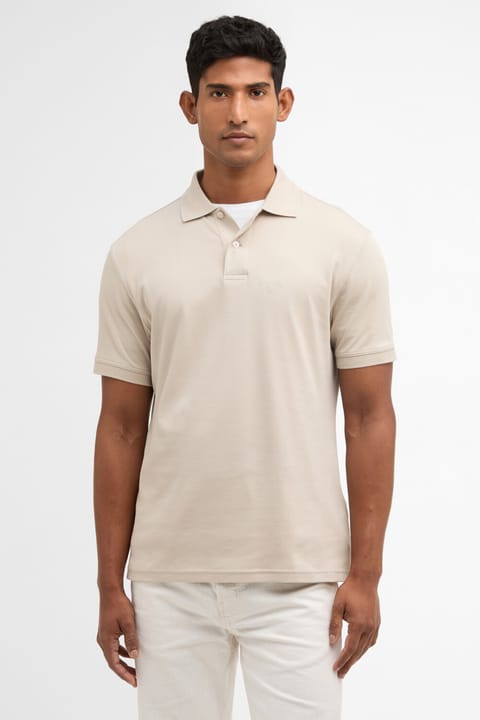 پولو یقه Barbour مدل Hylton Interlock Tailored Fit رنگ BE12 Mist