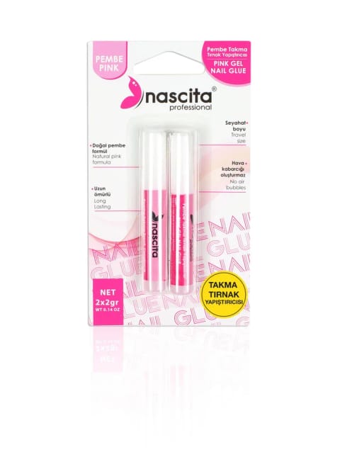 چسب ناخن مصنوعی Nascita صورتی با چسبندگی قوی NASNAILGLUE04