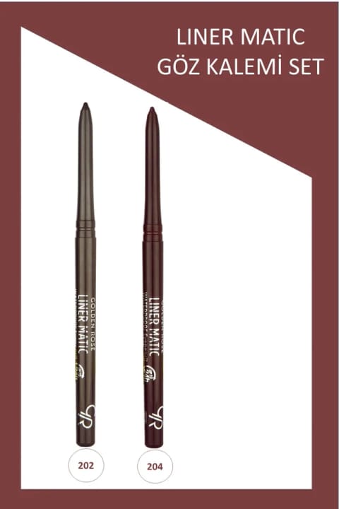 Golden Rose Liner Matic ضد آب ست مداد چشم - شماره 202-204