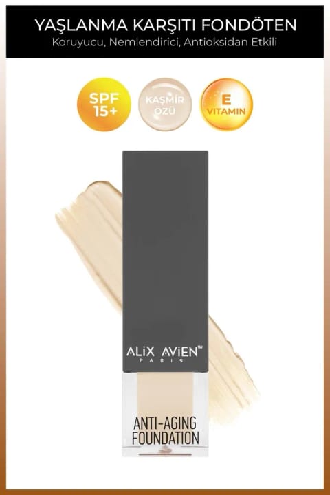 Alix Avien ضد پیری مرطوب‌کننده با ویتامین SPF15+ فونداسیون - آنتی... — 503 Soft Peach