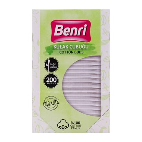 Benri ارگانیک گوش پاککن ۲۰۰ عددی