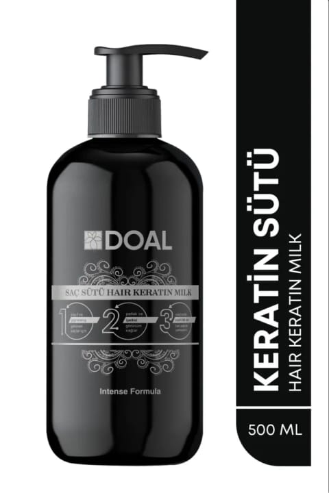 شیر تقویت‌کننده، مغذی و ترمیم‌کننده مو DOAL با Keratin و Biotin 500 میلی‌لیتر