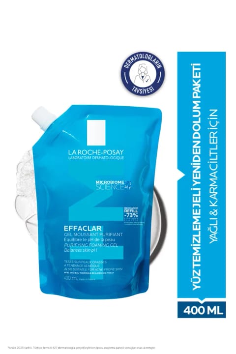 ژل شستشوی صورت Effaclar برای پوست چرب و مستعد آکنه - بسته جایگزین 400 میلیلیتر