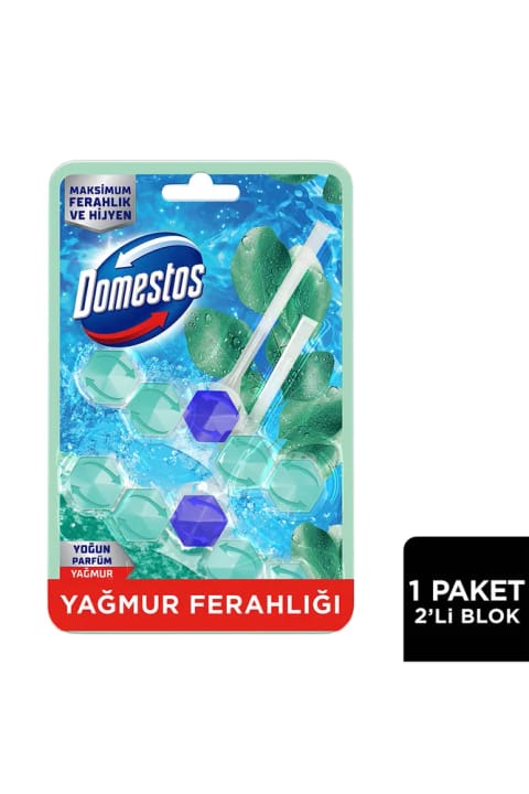 Domestos بلوک توالت فرنگی طراوت باران 100 گرم