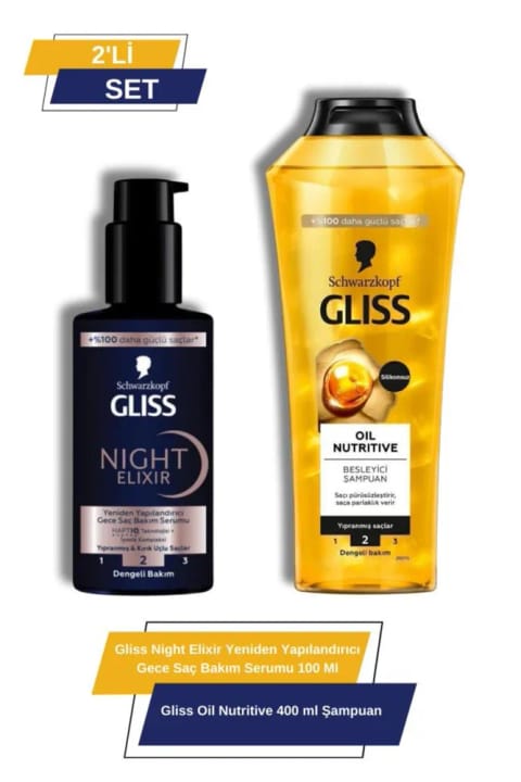 سرم شب ترمیمکننده مو Gliss Night Elixir Oil Nutritive