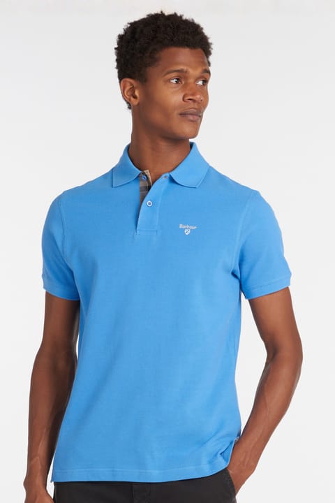 پولو یقه پیقه تارتان Barbour مدل BL95 رنگ Delft Blue