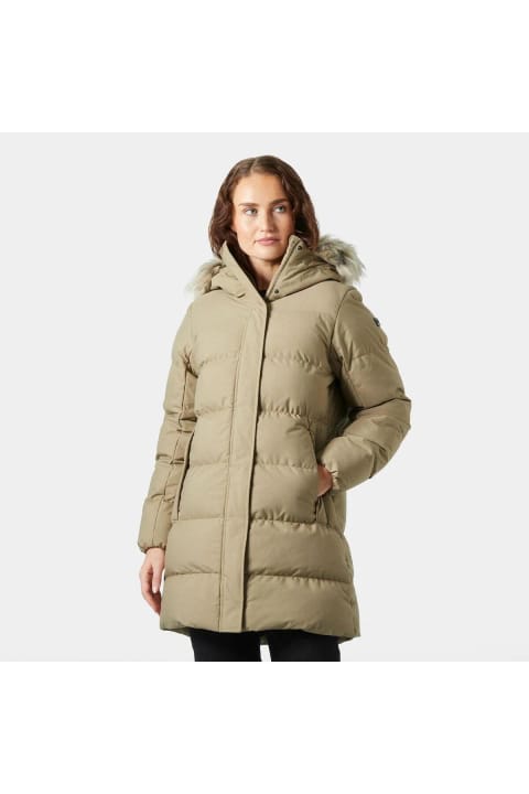 کاپشن زنانه پافی Helly Hansen مدل BLOSSOM بلند رنگ بژ