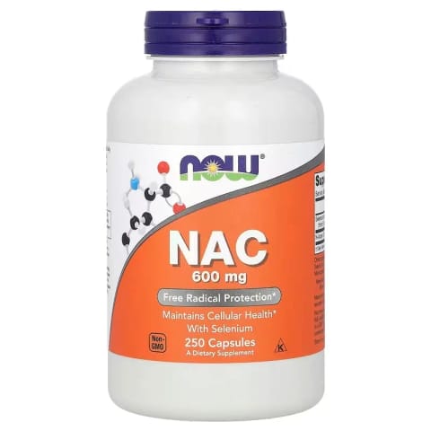 NOW Foods N-Acetyl Cysteine (NAC) Selenium 600 mg 250 کپسول