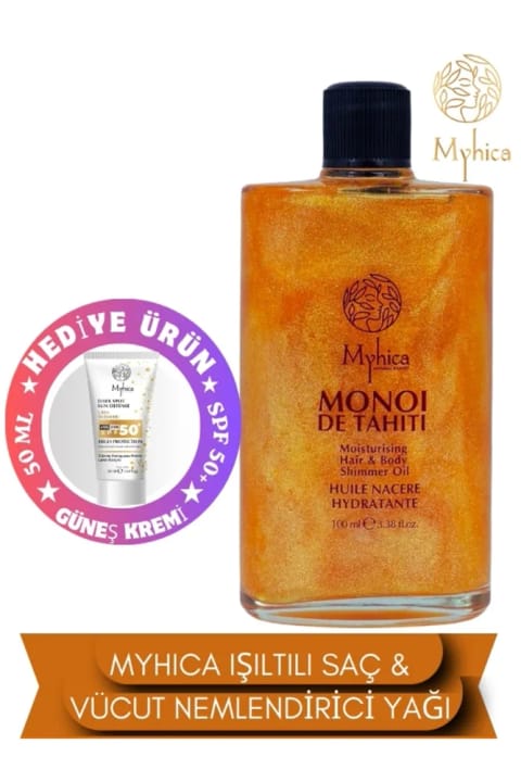 Myhica روغن مرطوب‌کننده درخشان مو و بدن - 100 ml