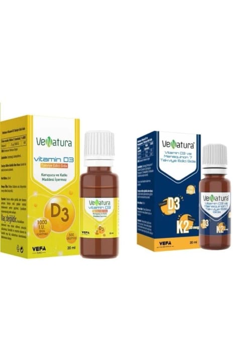وناتورا قطره D3 K2 20 میلیلیتر + قطره D3 1000 واحد بینالمللی