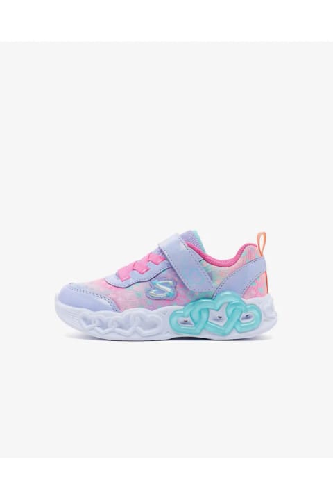 SKECHERS INFINITE HEART LIGHTS - HEART JEWELS کفش اسپرت دخترانه کوچک بنفش چراغدار