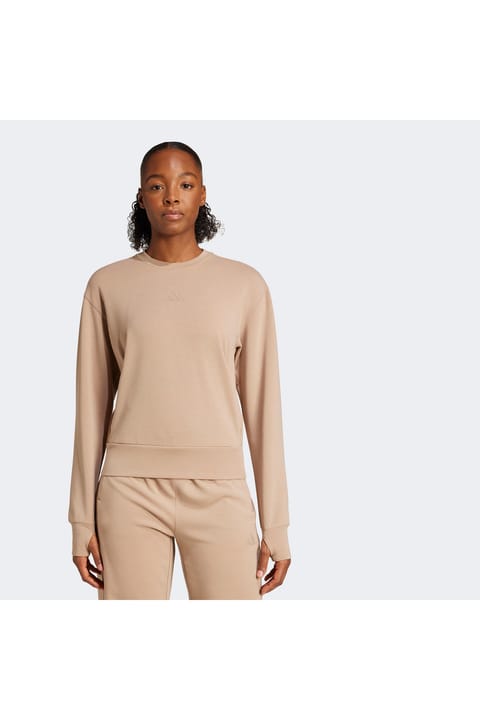 سویشرت زنانه adidas مدل D4T KNIT CREW JX7304 رنگ قهوه‌ای