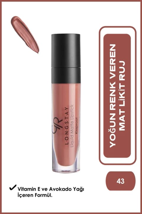 Golden Rose Longstay Liquid Matte Lipstick شماره 43