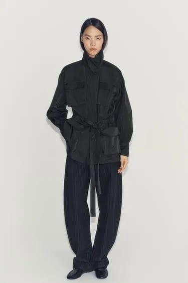 Zara کت کمربنددار ZW Collection