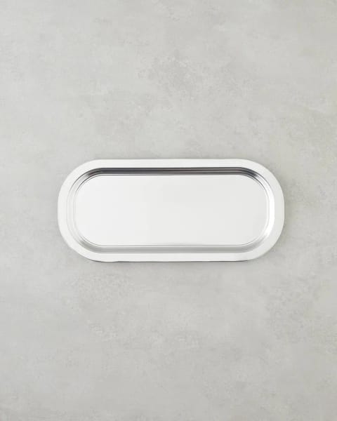 سینی فلزی Emma 16x35 سانتی‌متر نقره‌ای