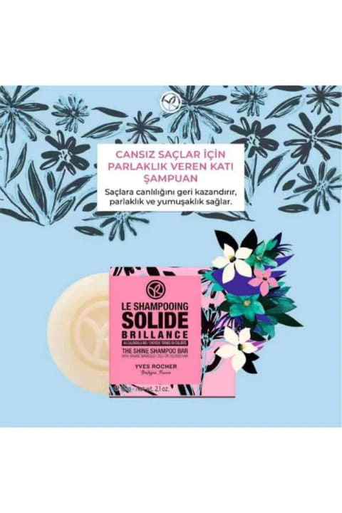 Yves Rocher شامپوی جامد براقکننده موهای بیروح 60 گرمی با کالاندولای ارگانیک
