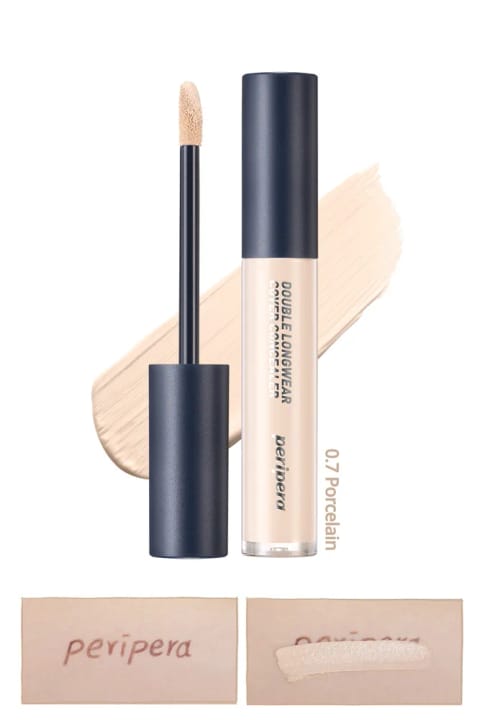 کانسیلر مایع PERIPERA Double Longwear Cover — 0 7 Porcelain