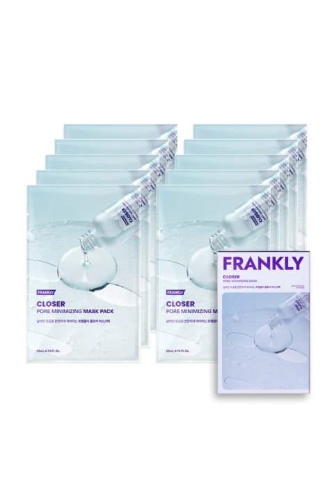 FRANKLY Closer - ماسک مینیمایزر منافذ حاوی عصاره برنج، پپتید و کلاژن (۱۰ عددی)