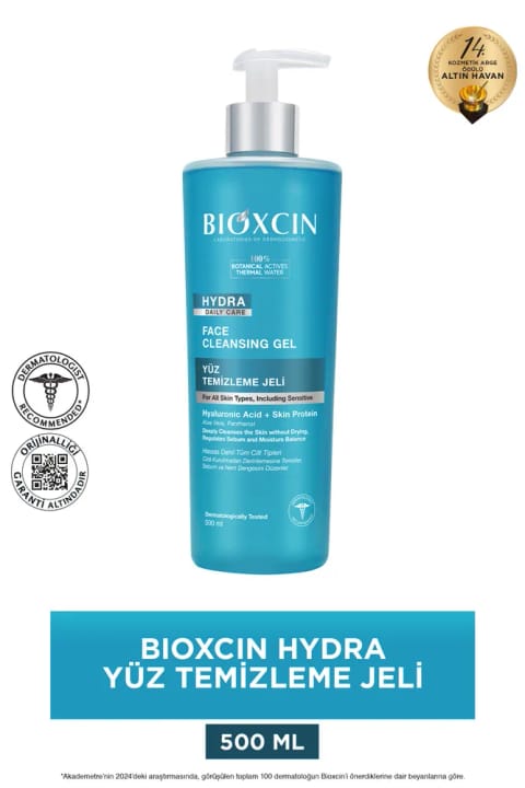 شوینده صورت بیوکسین Hydra مخصوص پوست خشک و حساس ۵۰۰ میلیلیتر - Hyaluronic Acid