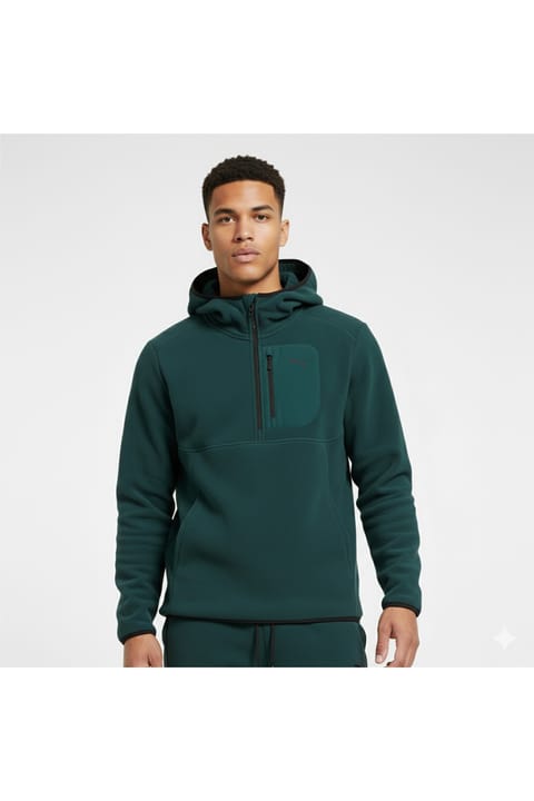 سویشرت هودی نیمزیپ مردانه Puma PUMATECH