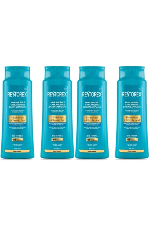 Restorex Hydra شامپوی مرطوبکننده و احیاکننده 4x500 میلیلیتر - هیالورونیک