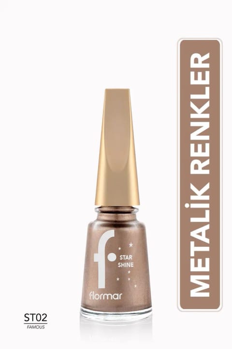 لاک براق متالیک فلورمار - Star Shine Nail Enamel - 002 Famous