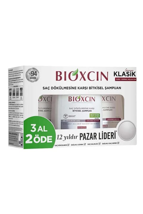 Bioxcin شامپوی کلاسیک موی خشک و معمولی ۳×۳۰۰ میلی‌لیتر ضد ریزش مو