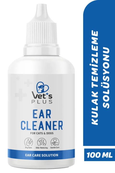 محلول تمیزکننده گوش Vet's Plus 100ml (برای گربه و سگ)