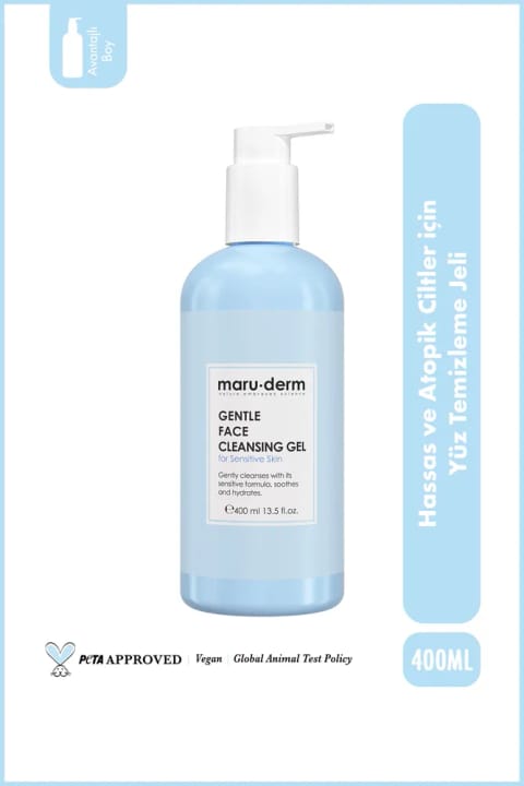 Maru.Derm ژل شستشوی صورت برای پوست‌های حساس و آتوپیک 400 میلی‌لیتر