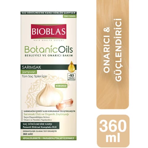 Bioblas Botanic Oils شامپو سیر ۳۶۰ میلیلیتر