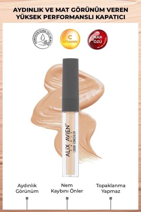 Alix Avien کانسیلر مایع مخصوص دور چشم با جلوه روشن — 104 Warm Bisque