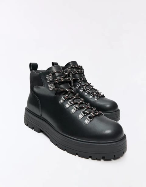 چکمه مچ پا بنددار LACE-UP ANKLE BOOTS