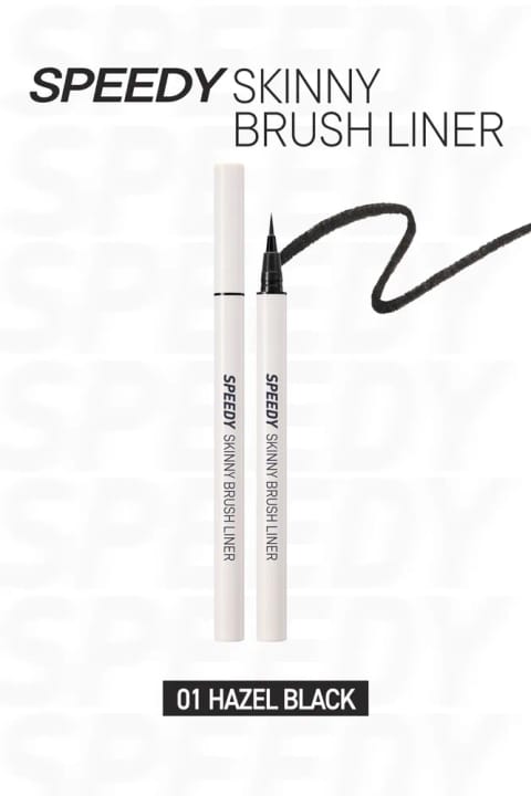 خط چشم ماژیکی پریپرا مدل Speedy Skinny Brush — 01 Hazel Black