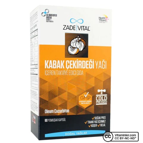 Zade Vital روغن تخم کدو ۳۲۰ میلیگرم ۶۰ کپسول