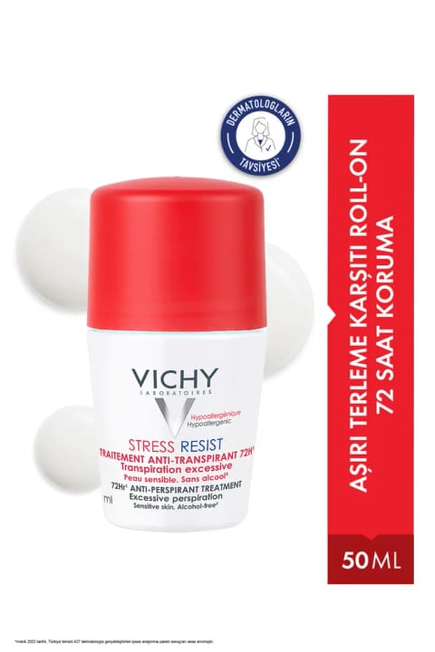 Vichy Stress Resist رول‌آن ضد تعریق شدید ۷۲ ساعته