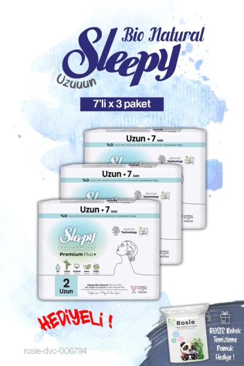 Sleepy x3 Uzun Bio Natural ۷عددی پد و ROSIE